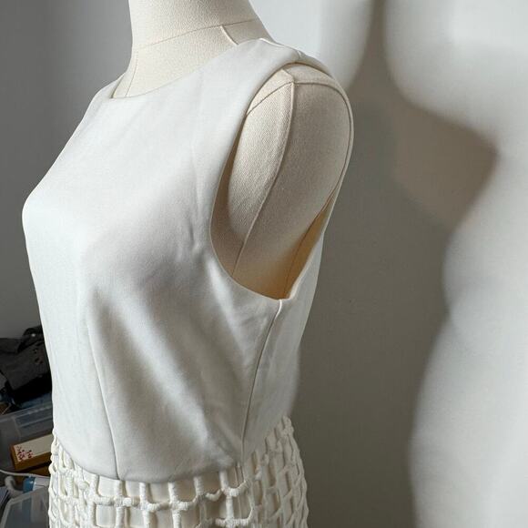 J by JOA Cage Off White Sleeveless Full Zip Dress Womens Size Medium - Picture 5 of 12